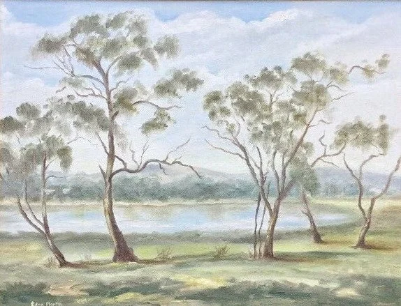 本物　油絵　オーストラリア　HAG Heerrings 絵画？ H.A.G Heerings Framed Landscape Oil Painting — Hatherley Fine Art